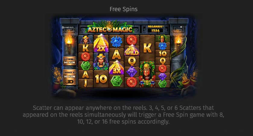 Aztec Magic MEGAWAYS slot game free spins